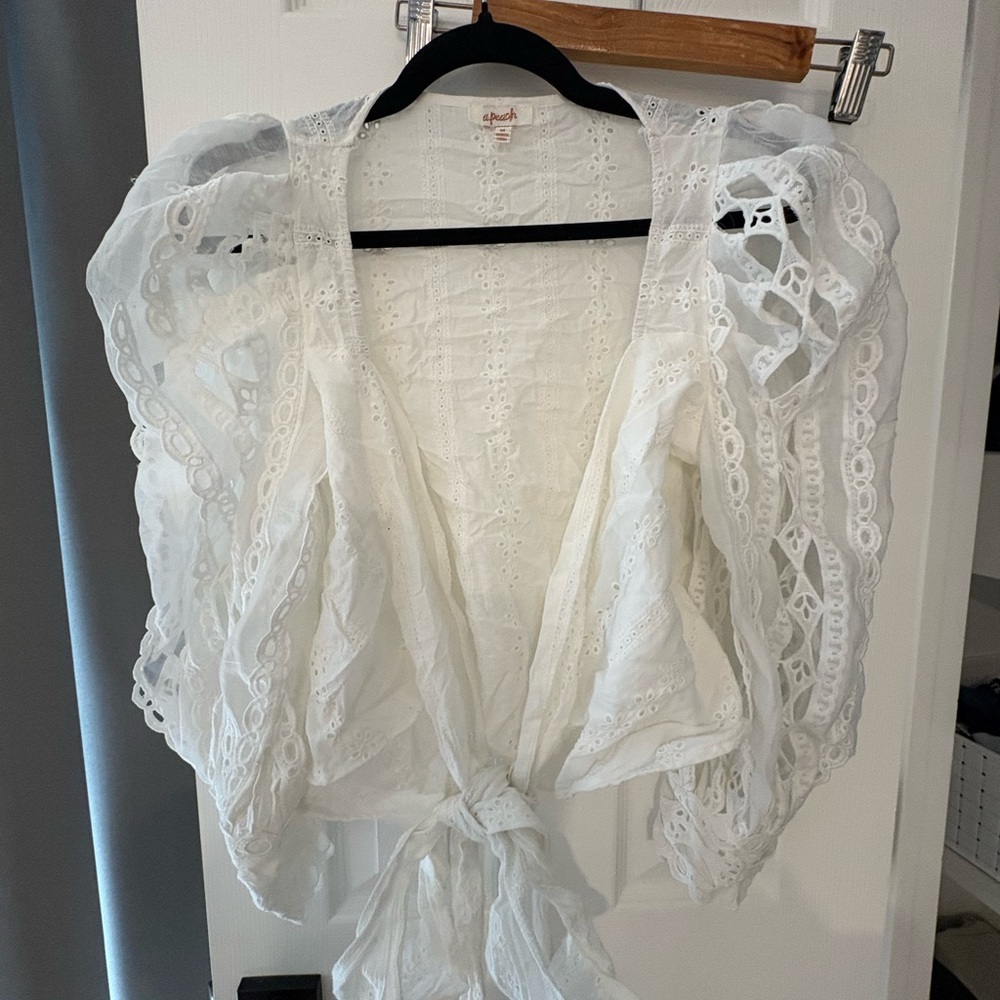 Urban Outfitters White Lace Blouse